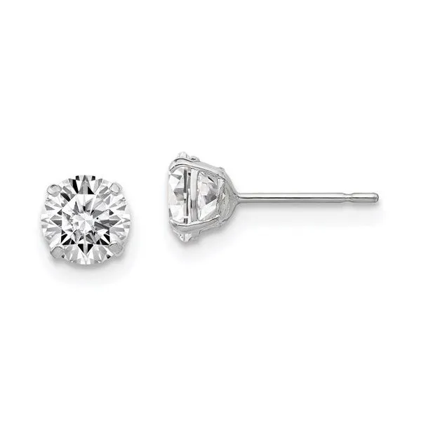 Sterling Silver Cubic Zirconia Stud Earrings similar item image