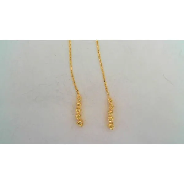 Sterling Silver 5-Stone Drop Earrings