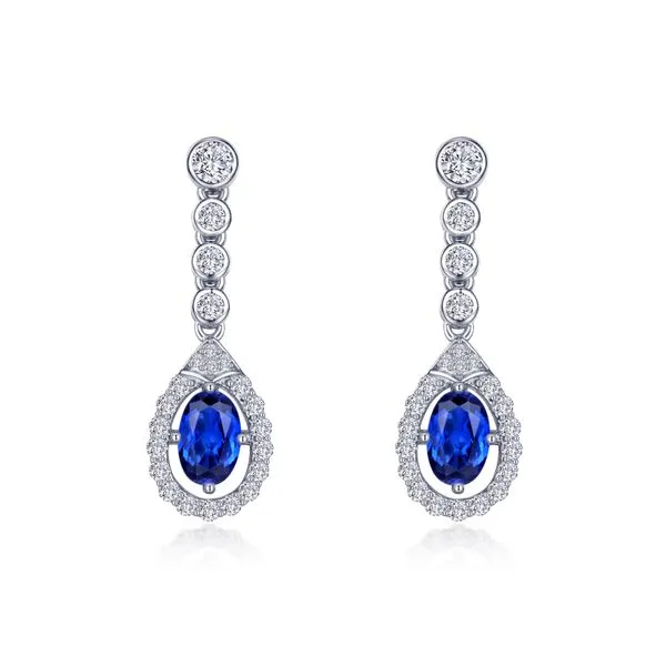 Sapphire Drop Earrings Falls Jewelers Concord, NC