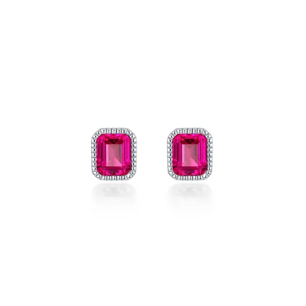 July Birthstone Solitaire Stud Earrings Falls Jewelers Concord, NC