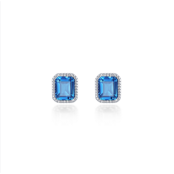 December Birthstone Solitaire Stud Earrings Falls Jewelers Concord, NC