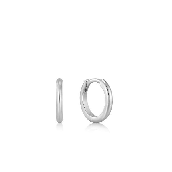 Sterling Silver Smooth Mini Huggie Hoop Falls Jewelers Concord, NC