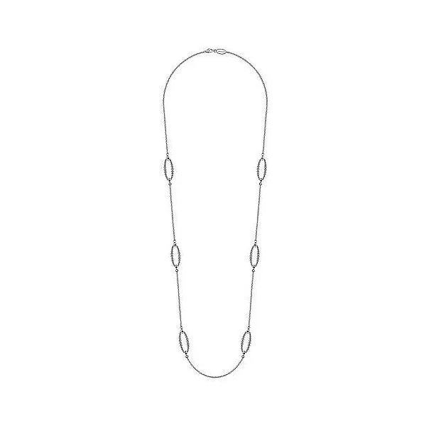 Sterling Silver Station Necklace