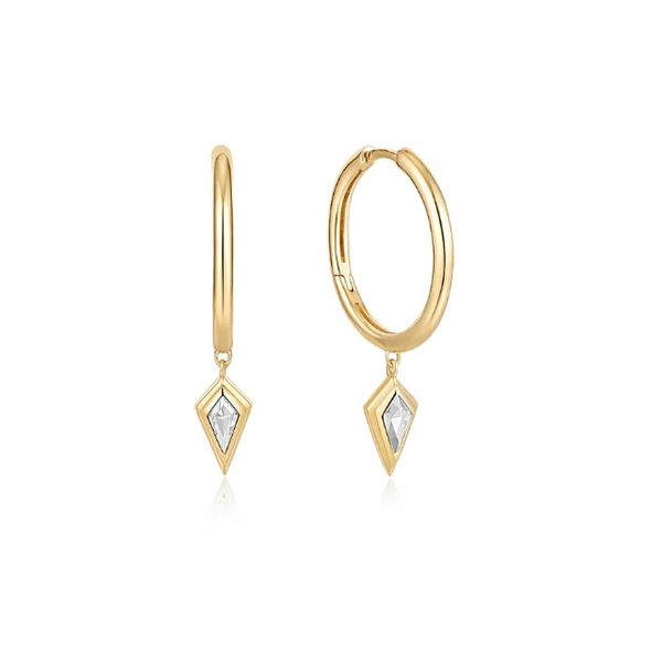 Sparkle Drop Pendant Hoop Earrings Falls Jewelers Concord, NC