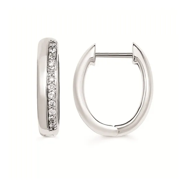 1/4 Ctw. Diamond Hoop Earrings In Sterling Silver Falls Jewelers Concord, NC