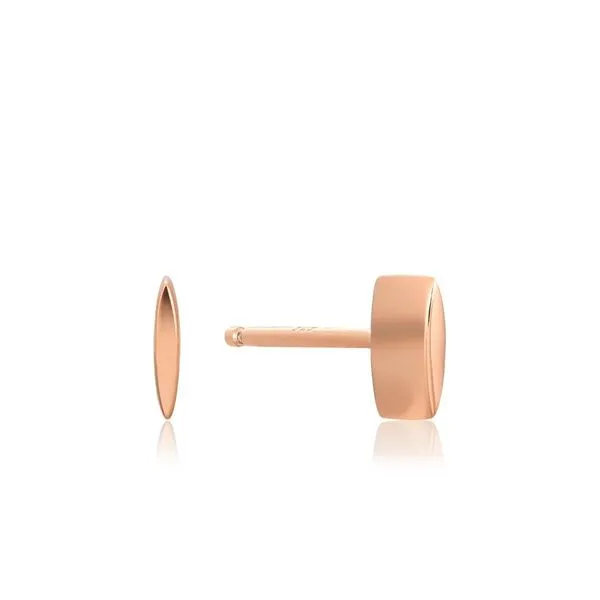 Rose Gold Square Stud Earrings Falls Jewelers Concord, NC