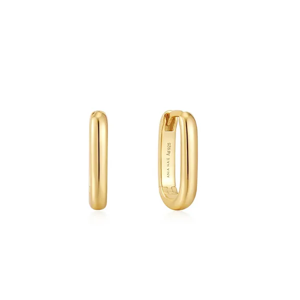 Gold Oval Hoop Earrings Falls Jewelers Concord, NC