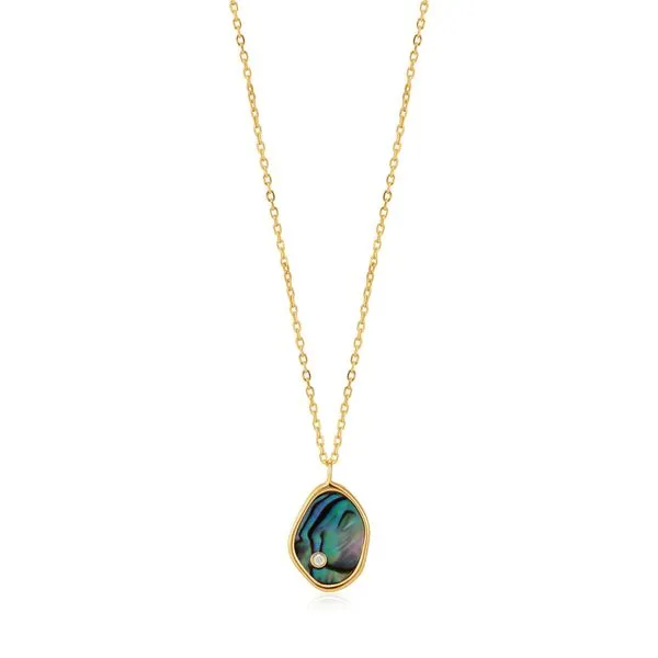 Gold Tidal Abalone Necklace Falls Jewelers Concord, NC
