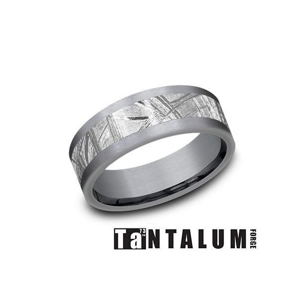 8mm Comfort-Fit Grey Tantalum/Meteorite Band Falls Jewelers Concord, NC