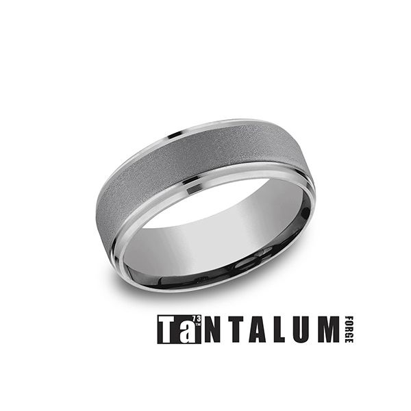 8mm Comfort-Fit Grey Tantalum Band Falls Jewelers Concord, NC