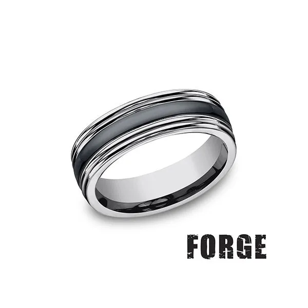 7mm Comfort-Fit Tungsten/Ceramic Band
