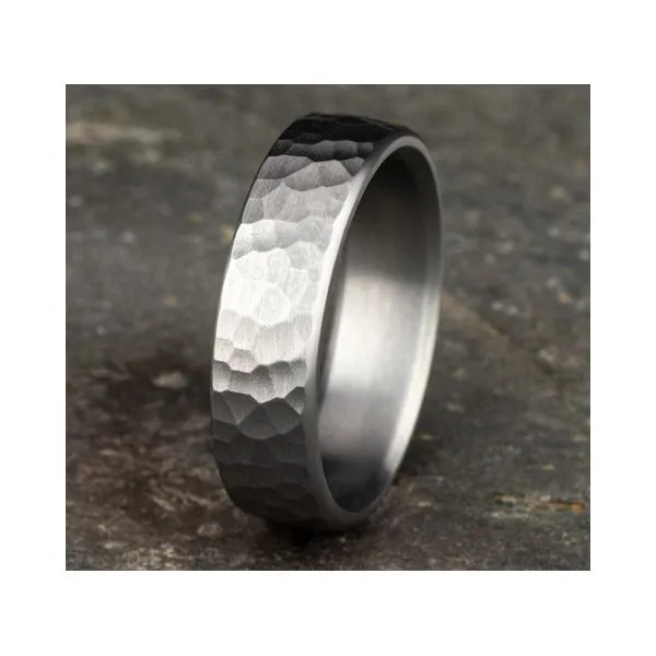 Men's Contemporary Metal Wedding Band Image 2 Falls Jewelers Concord, NC