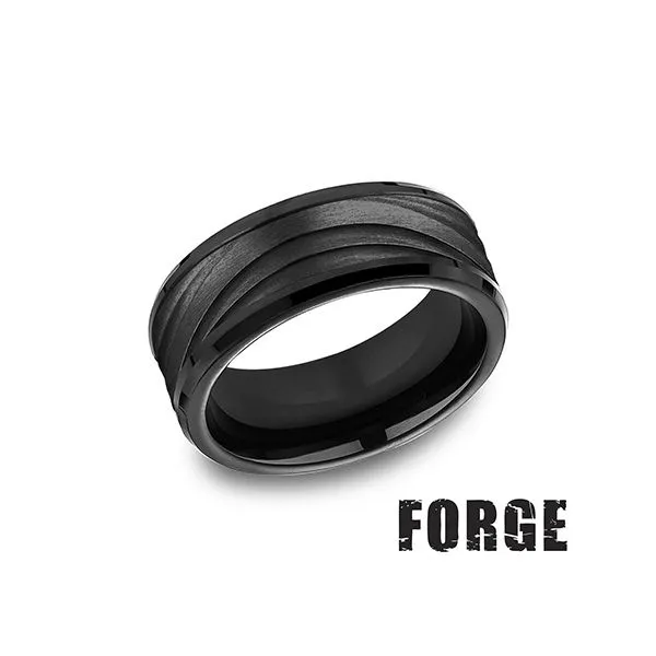 8mm Comfort-Fit Black Titanium Band Falls Jewelers Concord, NC