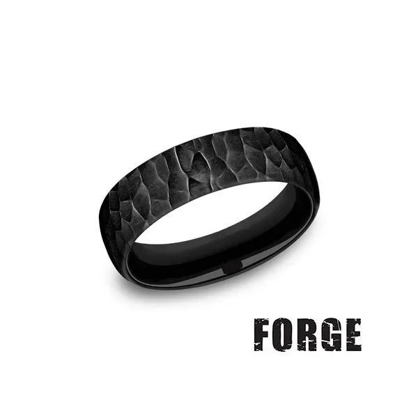 6.5mm Comfort-Fit Black Titanium Band Falls Jewelers Concord, NC