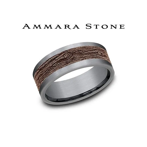 14K Rose Gold and Tantalum Wedding Band