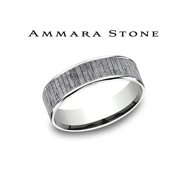 14K White Gold and Tantalum Band