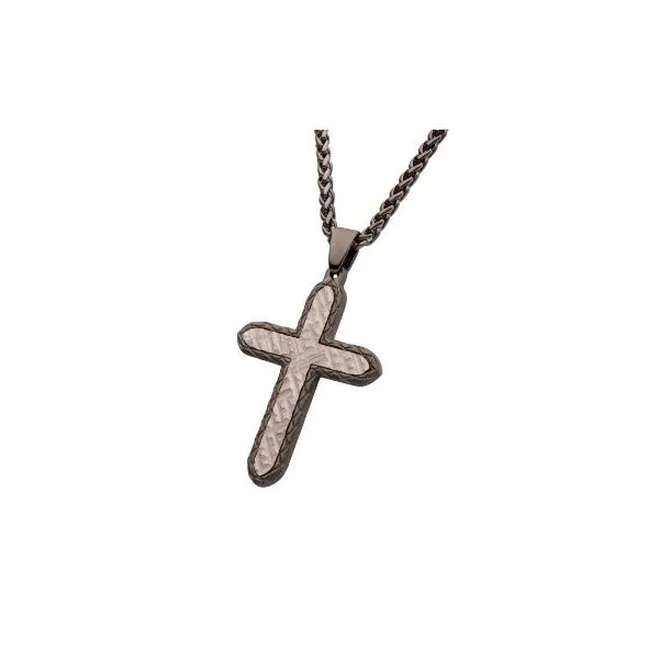 Steel Pendant Chiseled Cross Falls Jewelers Concord, NC