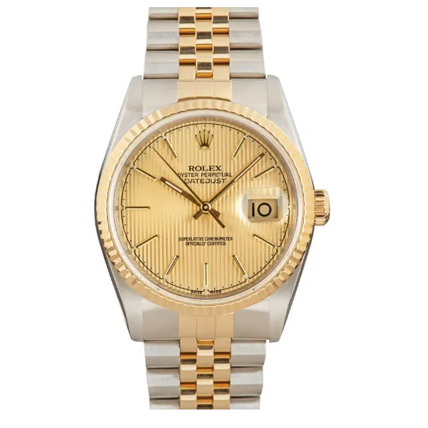 1996 18K/Stainless Rolex Datejust Tapestry Dial Falls Jewelers Concord, NC