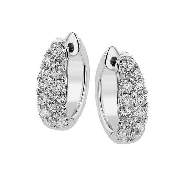 Simon G. Diamond Hoop Earrings Flora Gems Decatur, IL