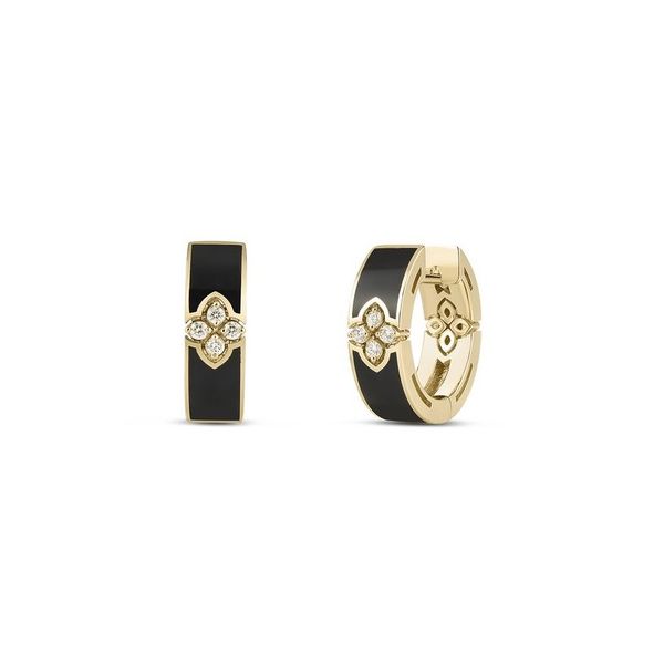 Roberto Coin Diamond and Enamel Earrings Flora Gems Decatur, IL