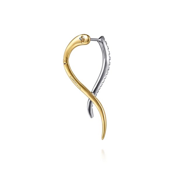 Diamond Bypass Hoop Earrings Image 2 Flora Gems Decatur, IL
