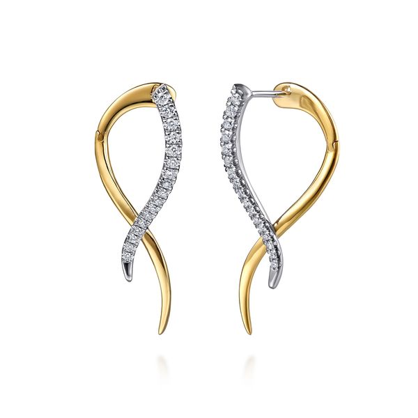Diamond Bypass Hoop Earrings Flora Gems Decatur, IL