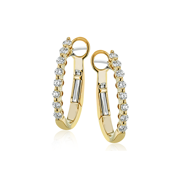 Simon G. Diamond Hoop Earrings Flora Gems Decatur, IL