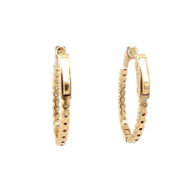 Diamond Hoop Earrings Image 3 Flora Gems Decatur, IL