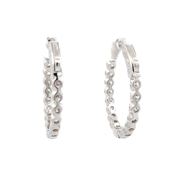 Diamond Hoop Earrings Image 3 Flora Gems Decatur, IL