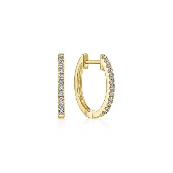 Diamond Huggie Hoop Earrings Flora Gems Decatur, IL