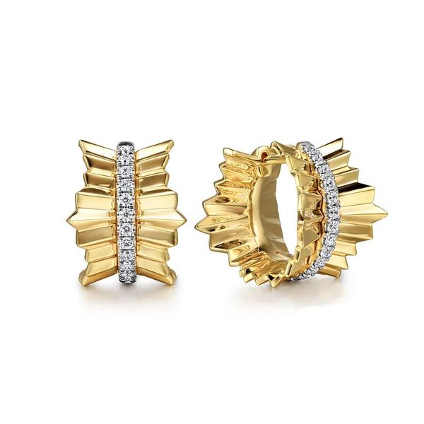 Diamond Huggie Hoop Earrings Flora Gems Decatur, IL