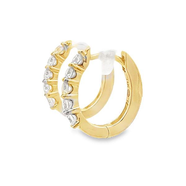 Diamond Hoop Earrings Image 2 Flora Gems Decatur, IL