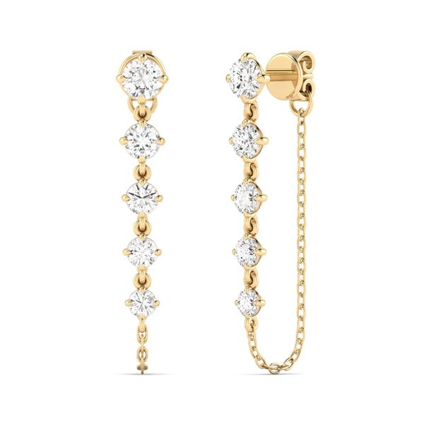 Lab Grown Diamond Earrings Image 2 Flora Gems Decatur, IL