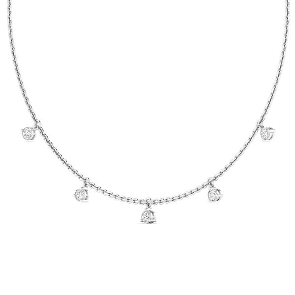 Lab Grown Diamond Necklace Image 2 Flora Gems Decatur, IL