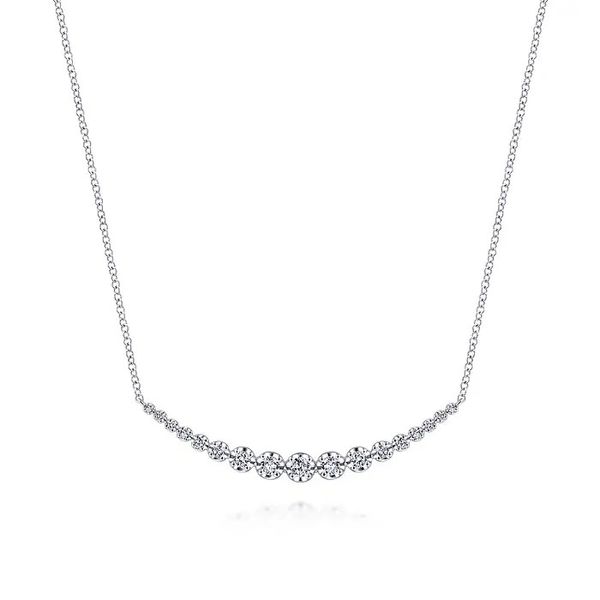 Diamond Curved Bar Necklace Flora Gems Decatur, IL