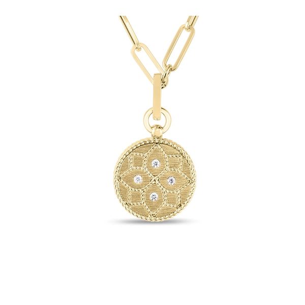 Roberto Coin Diamond Medallion Flora Gems Decatur, IL