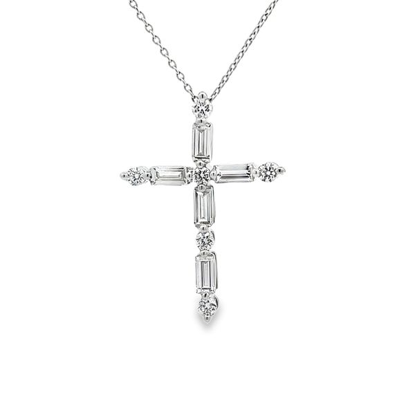 Platinum Diamond Cross Pendant Flora Gems Decatur, IL