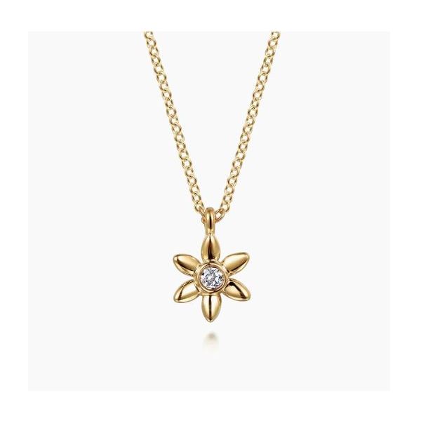 White Sapphire Floral Necklace Flora Gems Decatur, IL