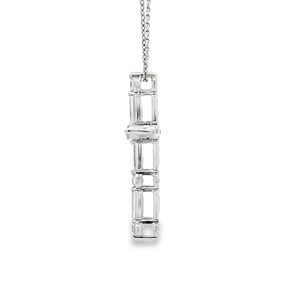 Platinum Diamond Cross Pendant Image 2 Flora Gems Decatur, IL