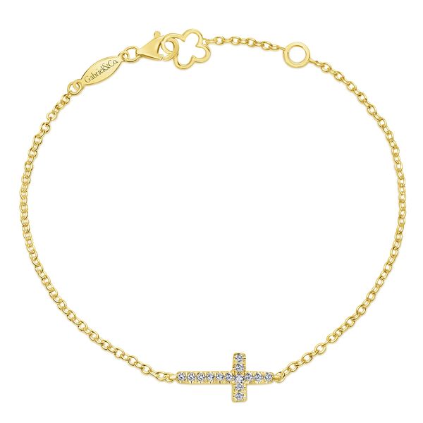 Diamond Cross Bracelet Image 2 Flora Gems Decatur, IL
