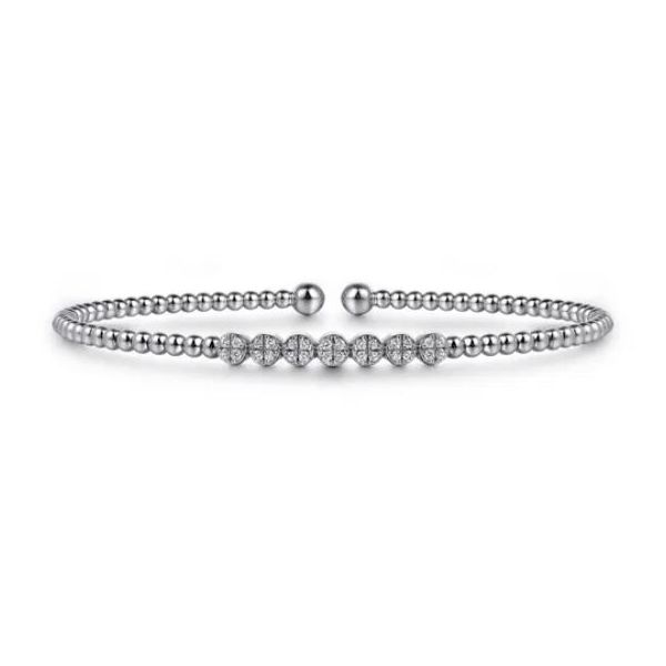 Diamond Cluster Bangle Bracelet Flora Gems Decatur, IL