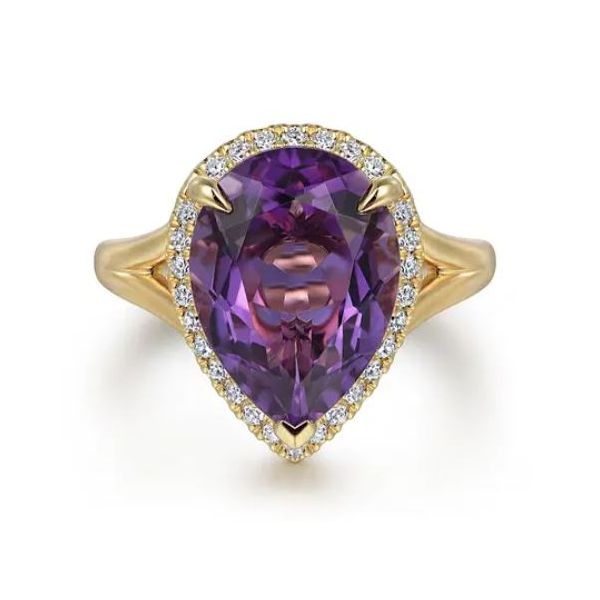 Amethyst and Diamond Ring Flora Gems Decatur, IL