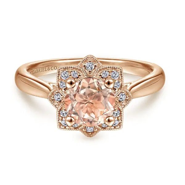 Morganite and Diamond Ring Flora Gems Decatur, IL