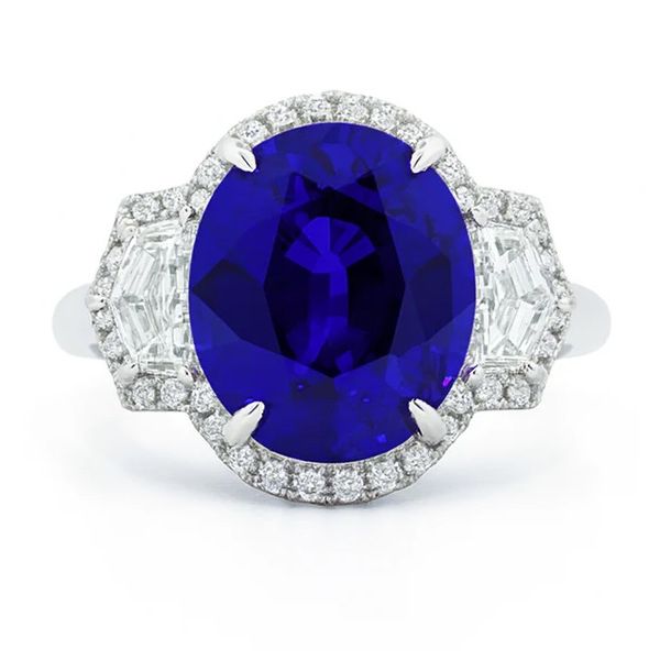 Sapphire and Diamond Ring Flora Gems Decatur, IL