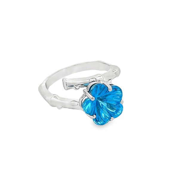 Blue Topaz Ring Flora Gems Decatur, IL