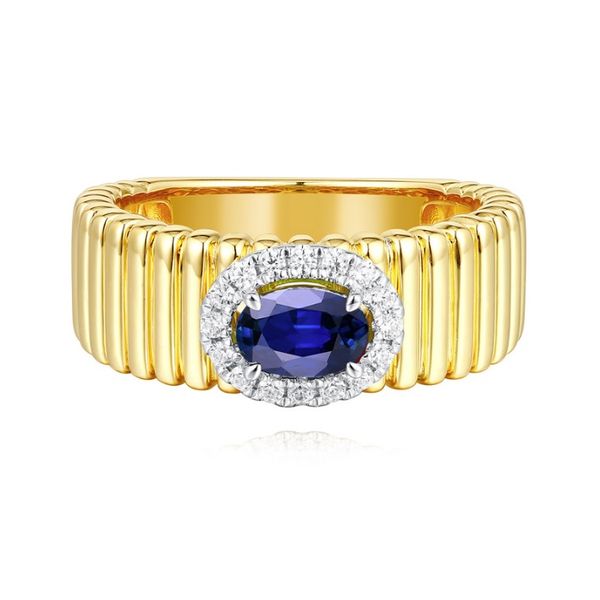 Sapphire and Diamond Ring Flora Gems Decatur, IL