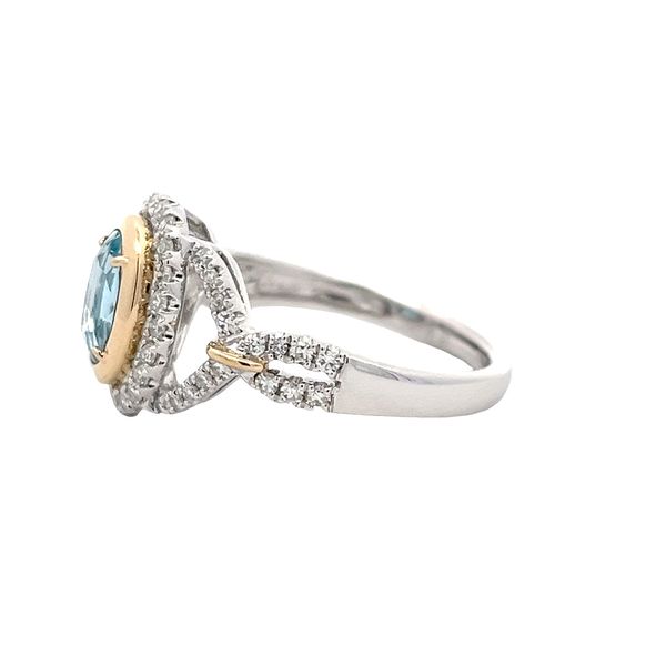 Aquamarine and Diamond Ring Image 2 Flora Gems Decatur, IL