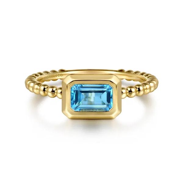 Blue Topaz Ring Flora Gems Decatur, IL