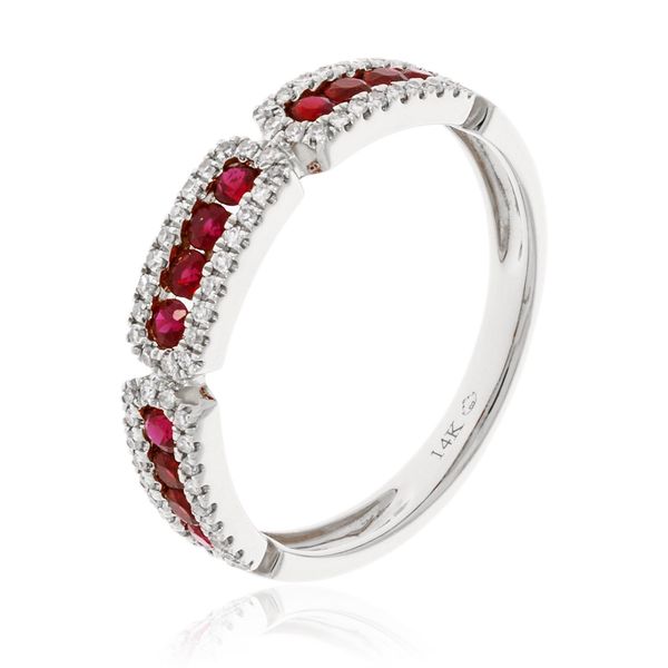 Ruby and Diamond Ring Flora Gems Decatur, IL