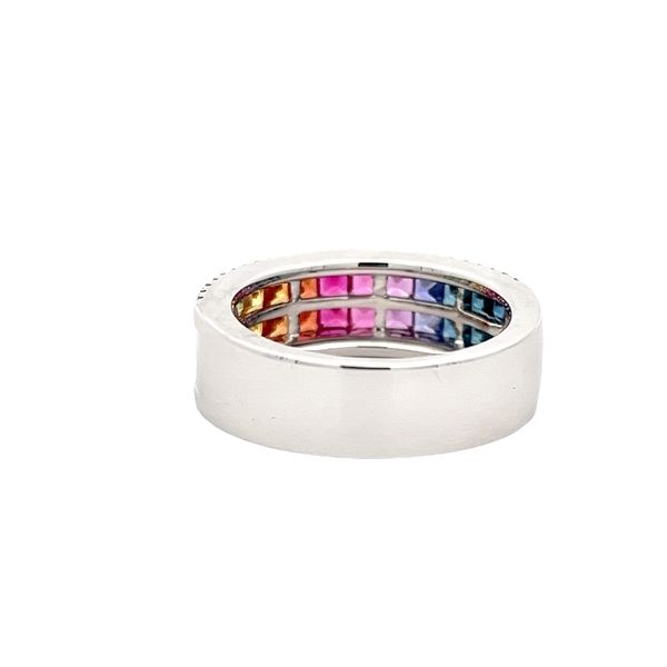 Diamond Sapphire Band Image 3 Flora Gems Decatur, IL